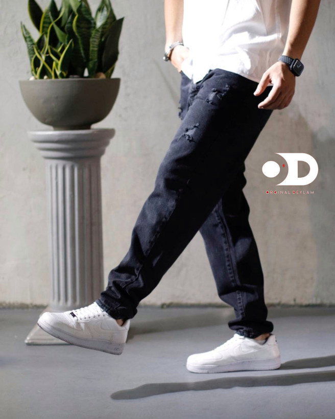 شلوار مام مشکی مردانه