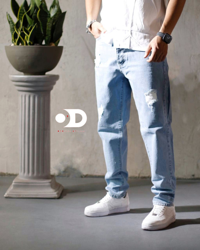 شلوار مام فیت یخی مردانه