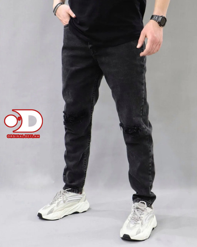 شلوار مام فیت زانو پاره