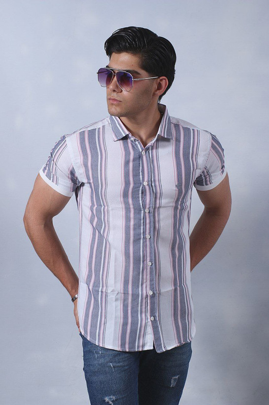 پیراهن کنفی آستین کوتاه مردانه ترکیب خاص😍 کد kth319670