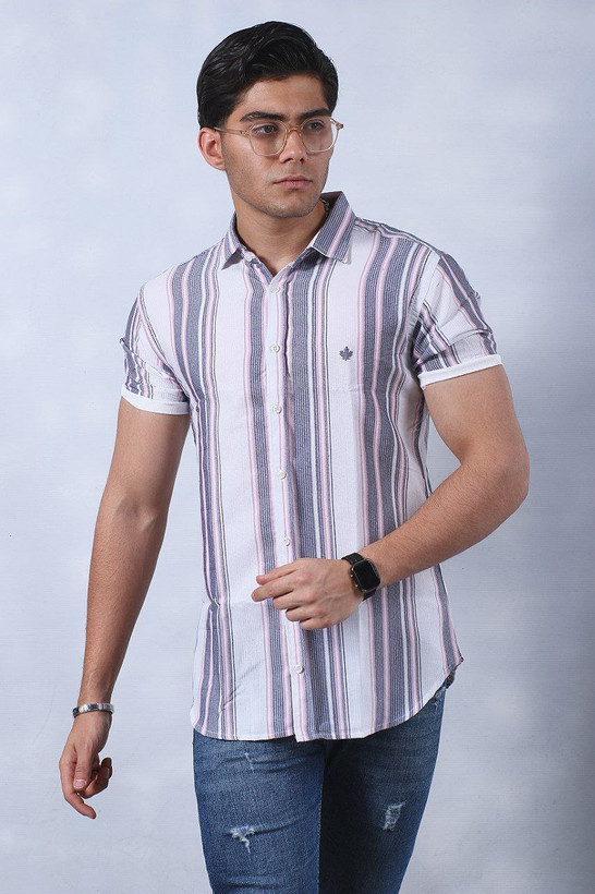 پیراهن کنفی آستین کوتاه مردانه ترکیب خاص😍 کد kth319670