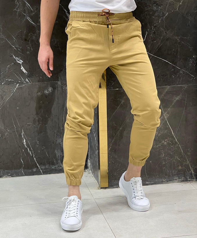 اسلش کتان مردانه رنگ کرم