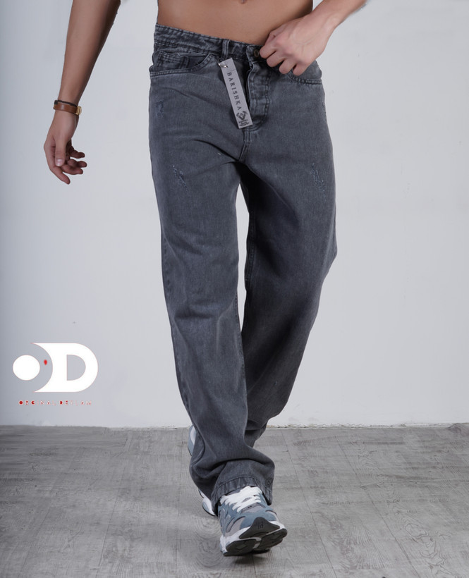 شلوار جدید بگ استایل دودی مردانه با قد ۱۱۰ سانتی متر