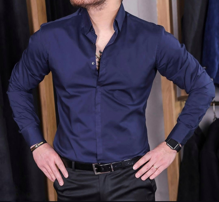 پیراهن سرمه ای مردانه جدید