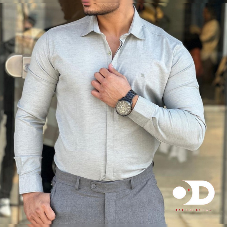 پیراهن توسی مردانه پارچه شانلی نخی و خنک