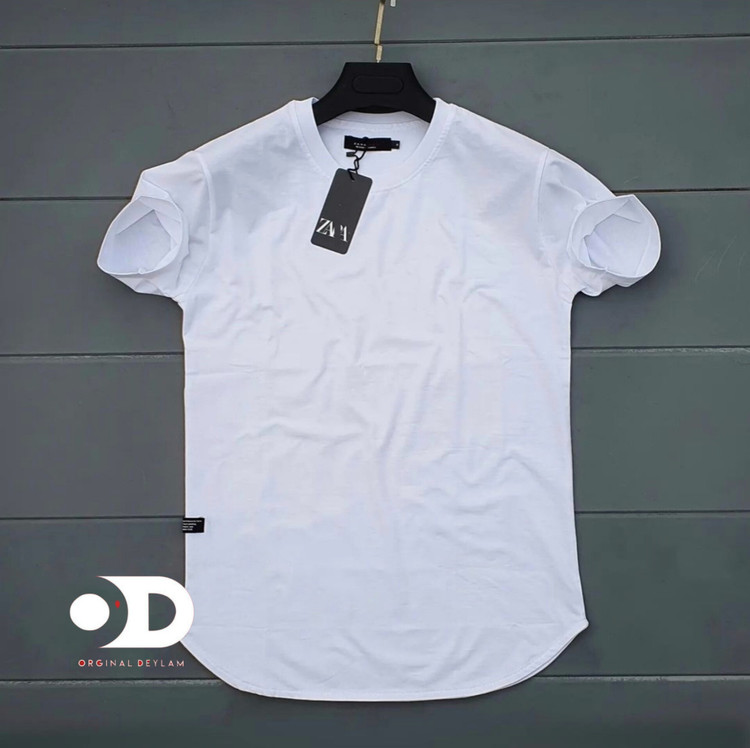 تیشرت سفید ساده مردانه