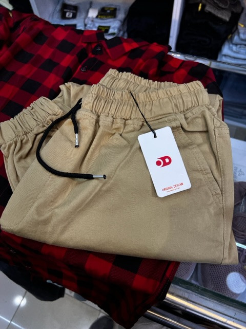 شلوار اسلش جاگر کرم کتان مردانه با گارانتی کد۶۵