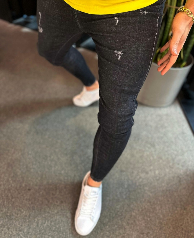 شلوار لی فول کش مشکی آرمانی - کد S08y