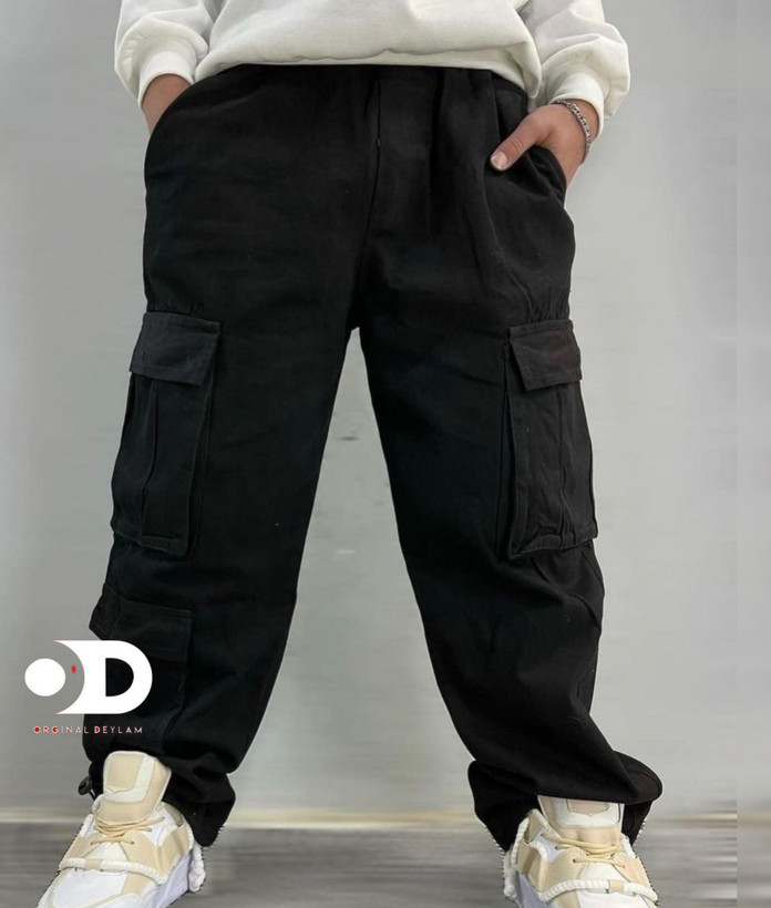 شلوار کارگو مشکی