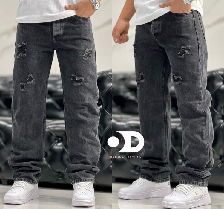 شلوار بگ ذغالی مردانه