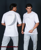 تیشرت پشت چاپی لش مردانه طرح هلال ماه