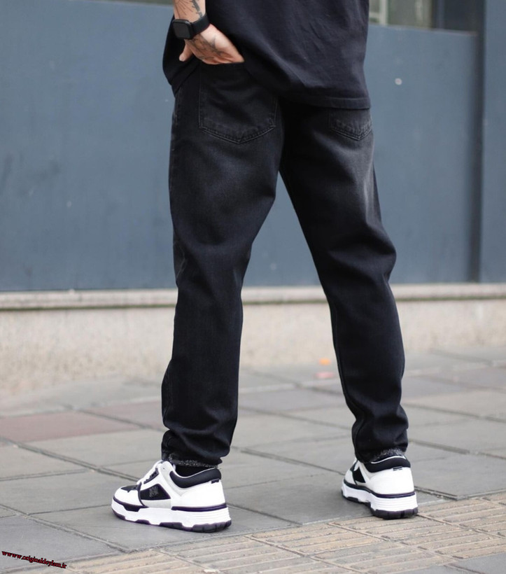 شلوار مام استایل مردانه رنگ زغالی جدید کد mom8667