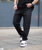 شلوار مام استایل مردانه رنگ زغالی برون زاپ جدید کد mom8667