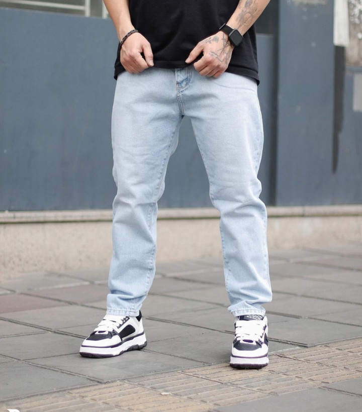 شلوار مام استایل مردانه رنگ برفی