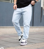 شلوار مام استایل مردانه رنگ برفی بدون زاپ جدید کد mombf8y677