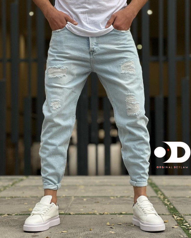 شلوار مام فیت مردانه مدل فول زاپ خفن و شیک