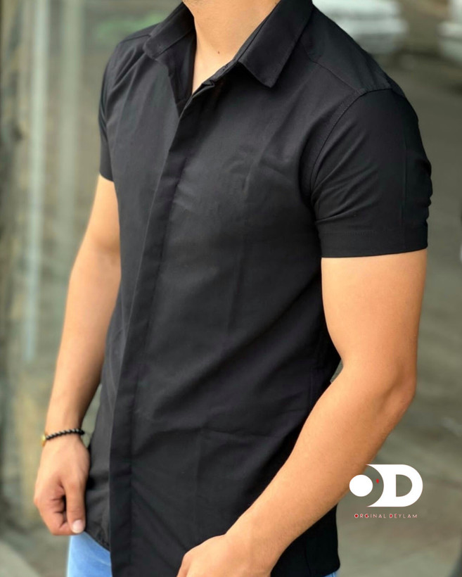 پیراهن مشکی پارچه نخ ۱۰۰٪