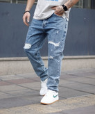 شلوار مام استریت مردانه آبی