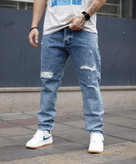 شلوار مام استریت مردانه آبی