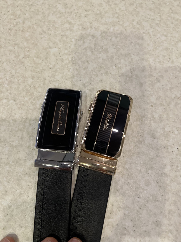 کمربند ریلی مردانه مشکی کیفیت عالی - سگک طلایی و سیلور