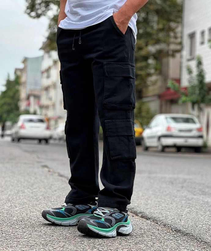 شلوار کارگو مردانه پارچه جین -فول کیفیت