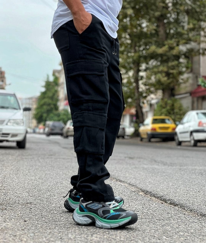 شلوار کارگو مردانه پارچه جین-فول کیفیت