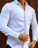 پیراهن سفید پارچه دوشین اسپرت