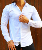 پیراهن سفید پارچه دوشین اسپرت-پارچه اعلا