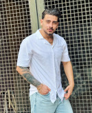 پیراهن یقه انگلیسی سفید