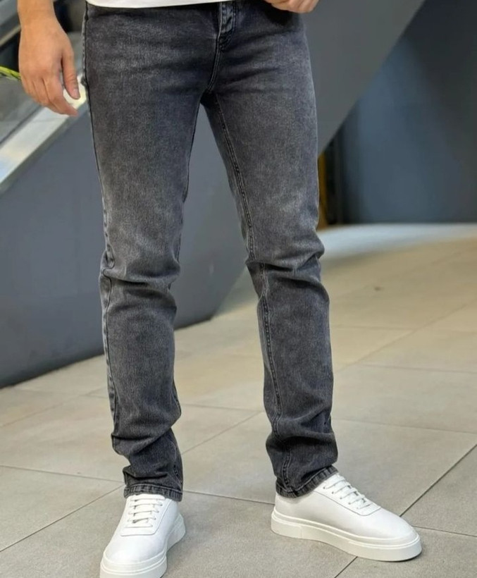 شلوار راسته رگولار ذغالی مردانه