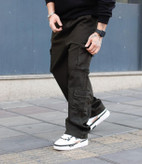 شلوار اسلش کارگو بگ سبز لجنی