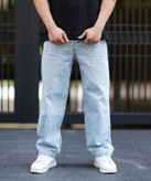 شلوار بگ استایل آبی یخی مردانه  کد BG0178