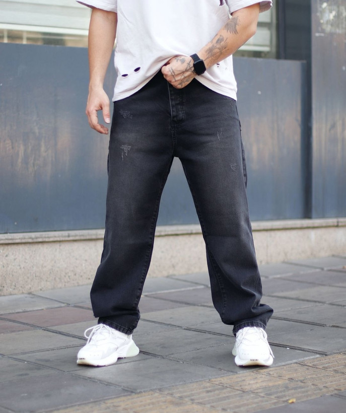 شلوار بگ ذغالی مردانه