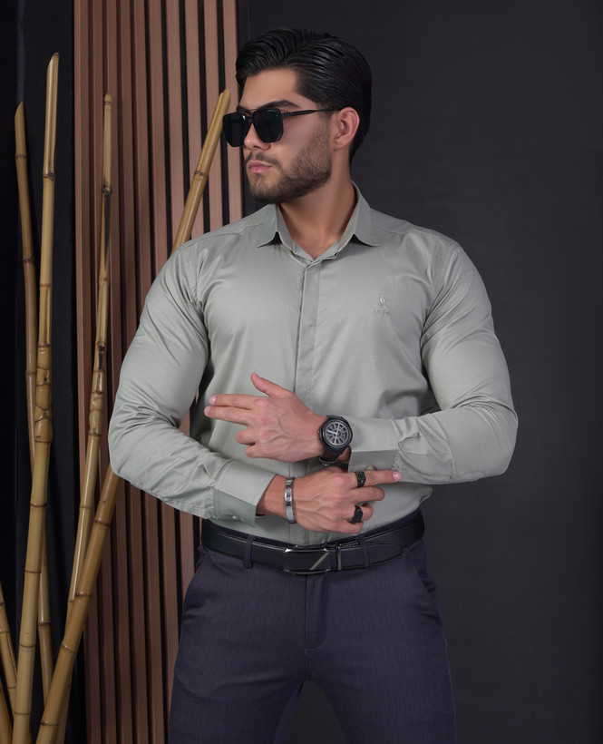 پیراهن ساتن کش اسپرت سبز پسته ای