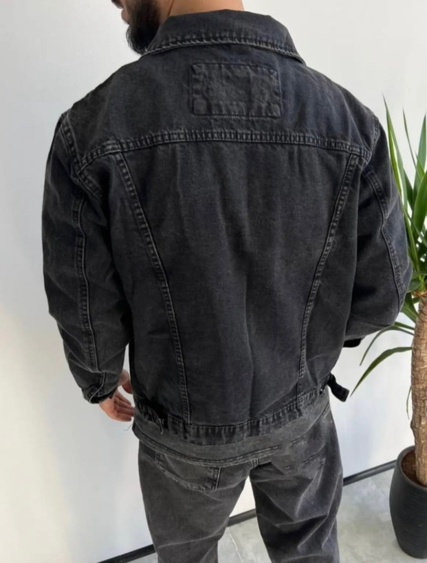 کت جین رنگ مشکی مات سنگشور کد ۴۷۷ | قواره آزاد باکسی