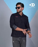 کت جین مشکی آسفالتی مردانه قواره باکسی-پارچه اسلپ ترک