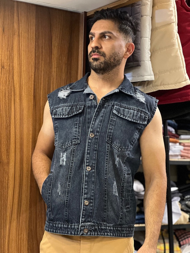 ژیله جین مردانه رنگ بلو بلک - پارچه ترک