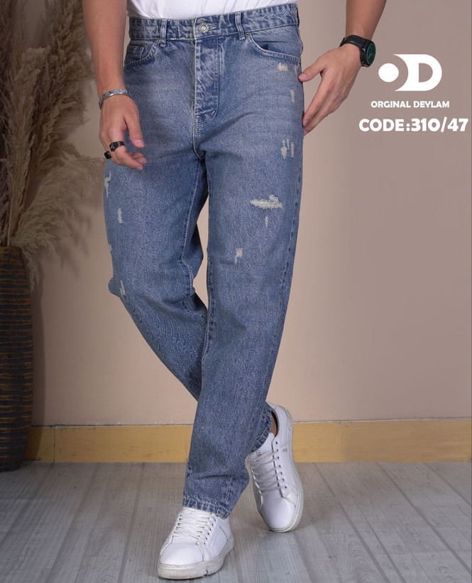 شلوار جین مام فیت رنگ خاص کد 310/47