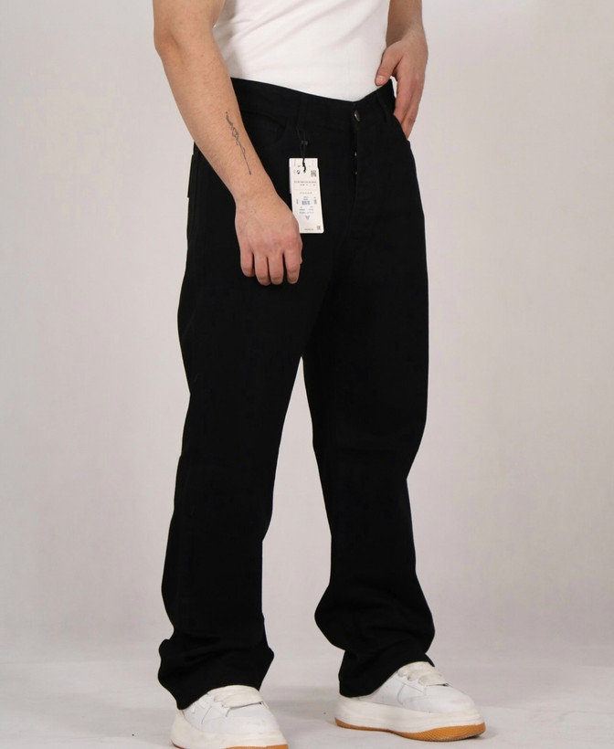 شلوار فول بگ مردانه رنگ مشکی پر کلاغی اعلا