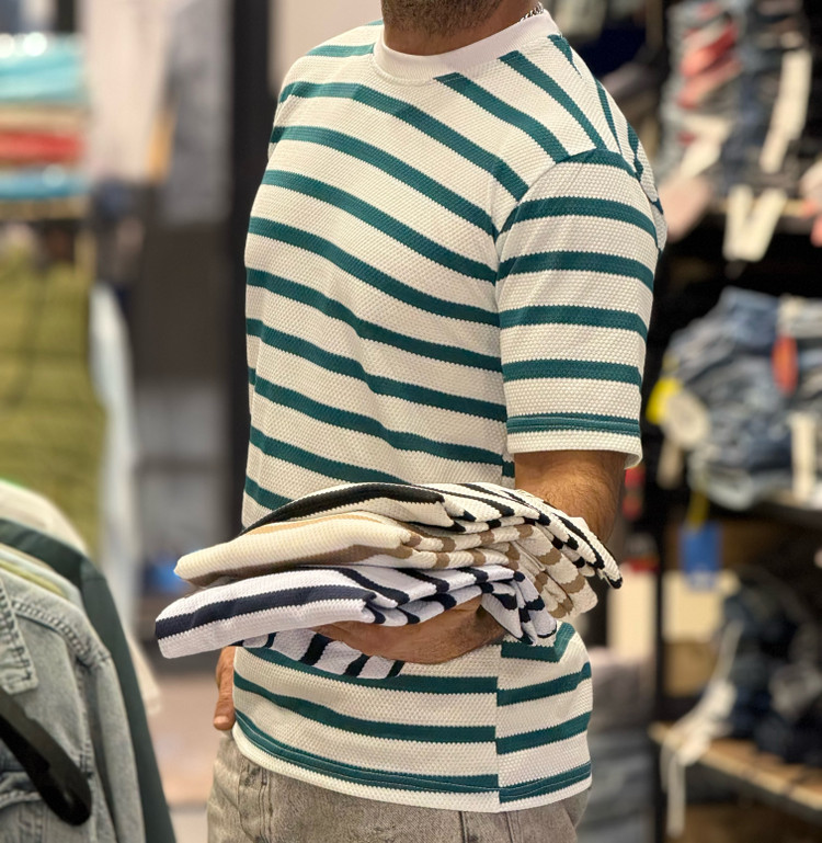 تیشرت رینگر مردانه پارچه کنفی فوق العاده خنک