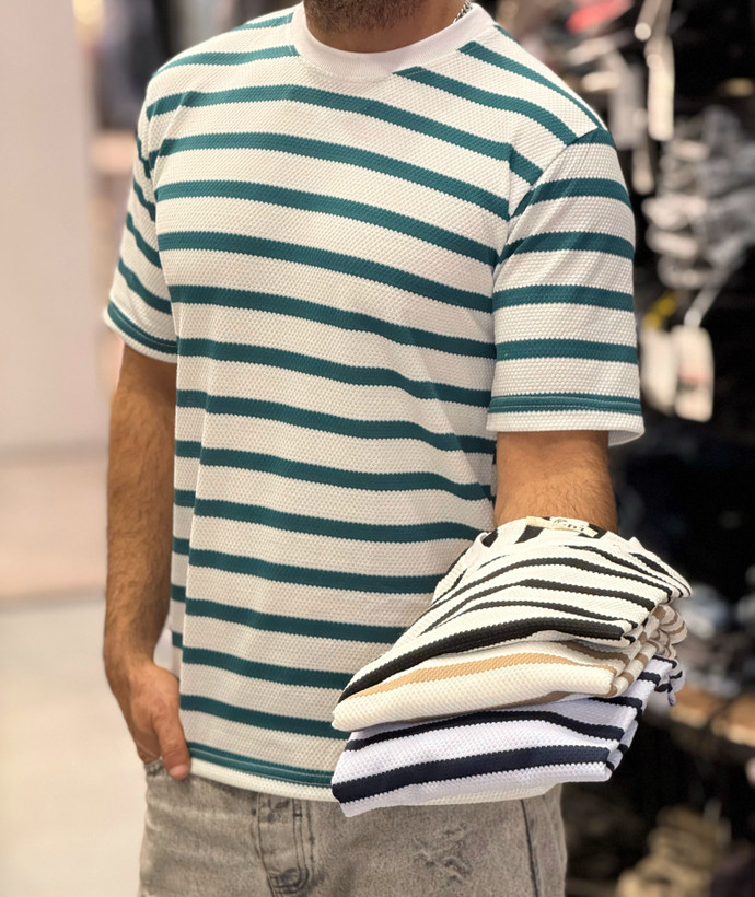 تیشرت رینگر مردانه پارچه کنفی فوق العاده خنک