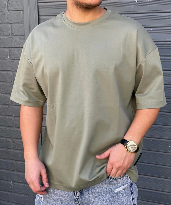 آستین سه ربع لش باکسی مردانه | رنگ سبز پسته ای باز