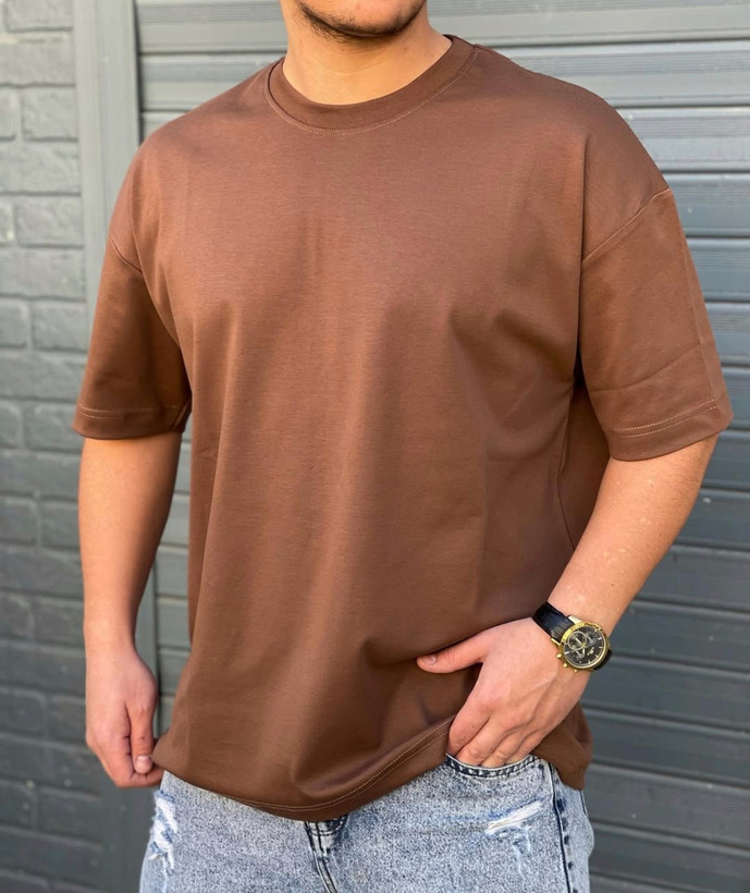 آستین سه ربع لش باکسی مردانه | رنگ قهوه ای شکلاتی