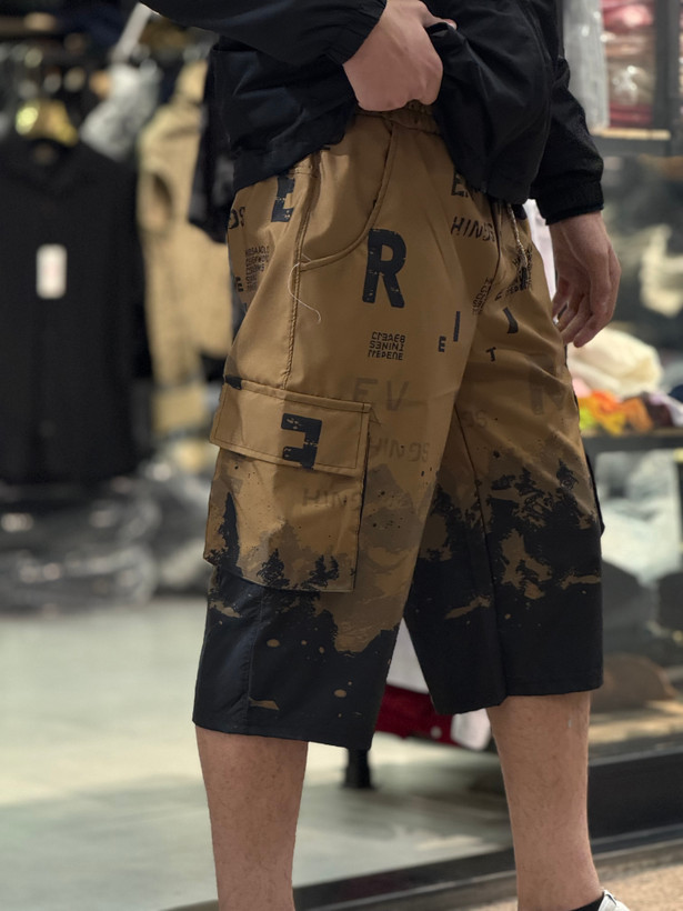 شلوارک مردانه وارداتی پارچه مموری اعلا رنگ قهوه ای