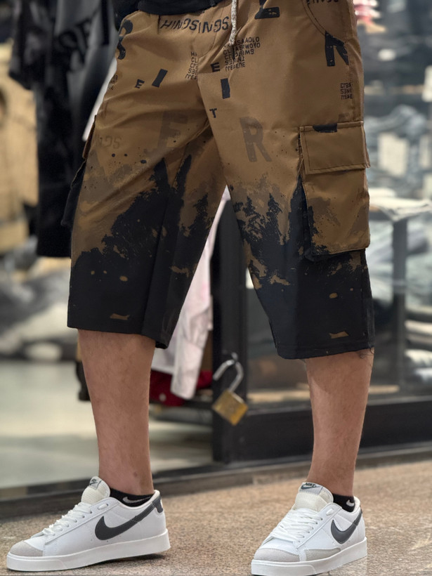 شلوارک مردانه وارداتی پارچه مموری اعلا رنگ قهوه ای