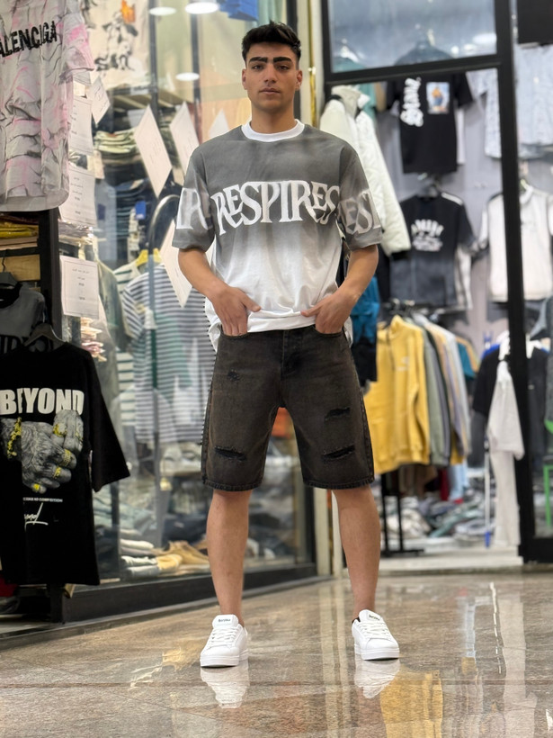 شلوارک لی مردانه رنگ گازوییلی فوق العاده خاص - پارچه جین کجراه