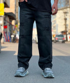 شلوار بگ زاپ پاره ذغالی مردانه | پارچه اعلا به تضمین کیفیت