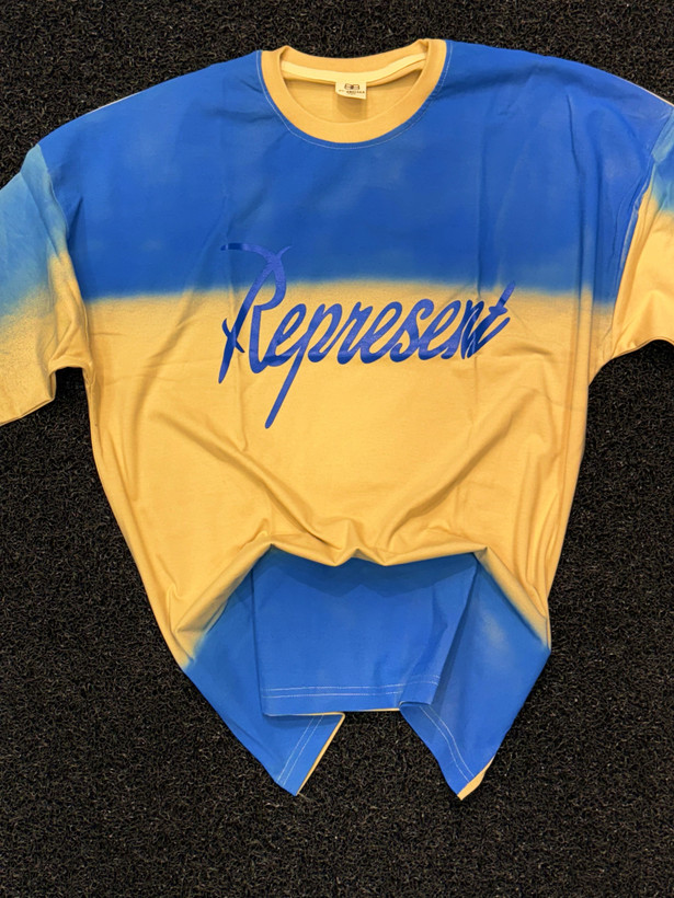 تیشرت پیسوله بالانسیاگا رینگری کرم با خطوط آبی | قواره لش باکسی