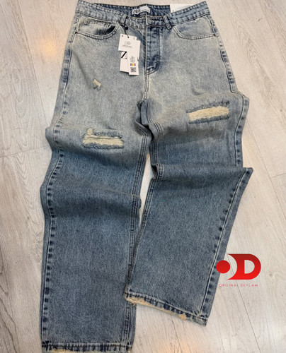 شلوار بگ مردانه اسپیشال کاستوم شده رنگ خاص خاکی کرم زاپ دار