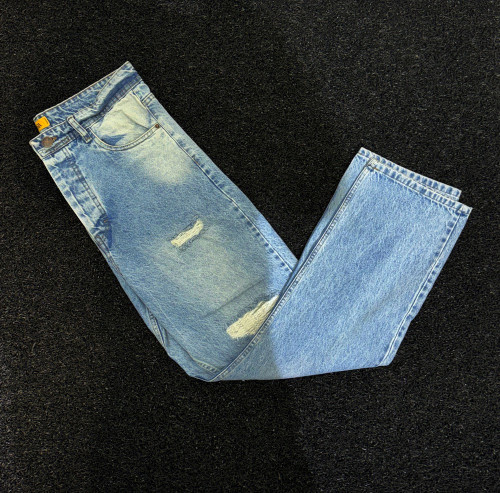 شلوار نیم بگ کاستوم رنگ یخی خاص با زاپ دوختی | کیفیت استثنایی